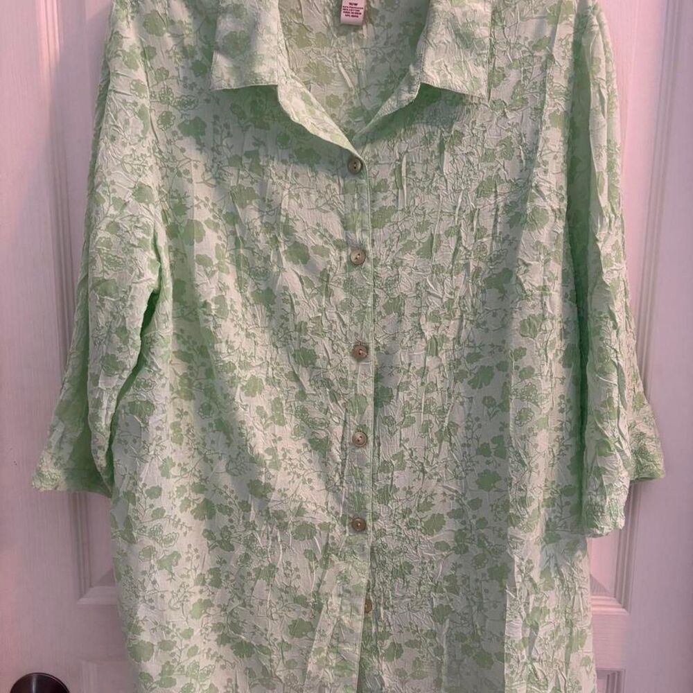JM Collection Women's Green Blouse